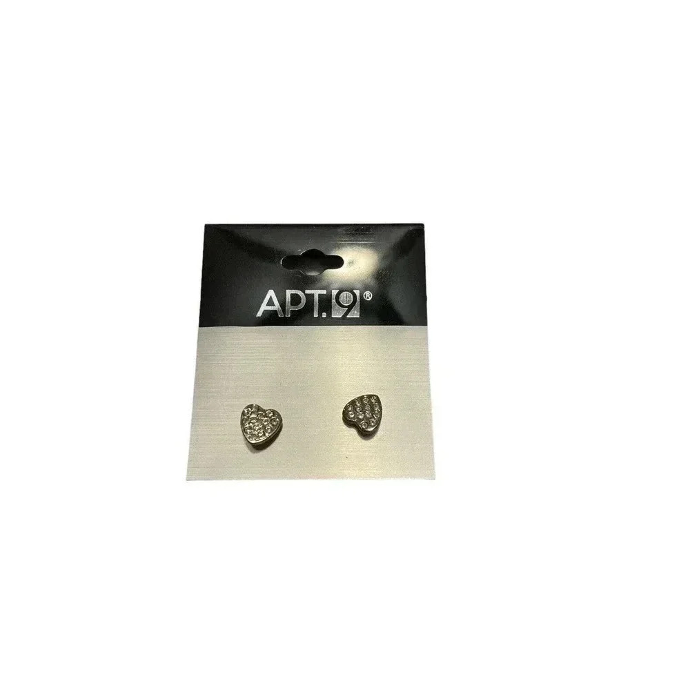 APT 9 HEART SHAPE SPARKLE EARRINGS